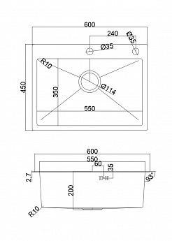 картинка Комплект Emar PVD COPPERY (мойка, смеситель, дозатор) 