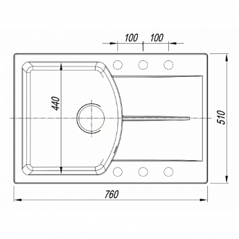 картинка Мойка для кухни Florentina ПАОЛА 760 