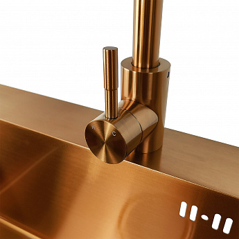 картинка Комплект Emar PVD COPPERY (мойка, смеситель, дозатор) 