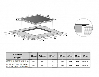 картинка Индукционная варочная панель Weissgauff HI 32 WA Flex 
