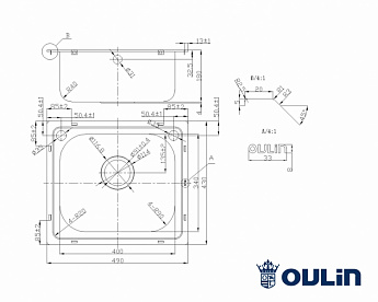 картинка |Discount| Мойка для кухни Oulin OL-203 