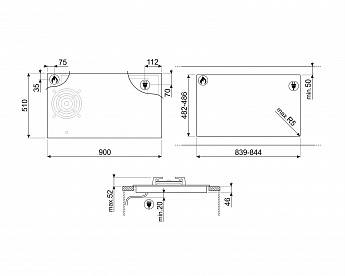 картинка Варочная панель Smeg PM6954R 