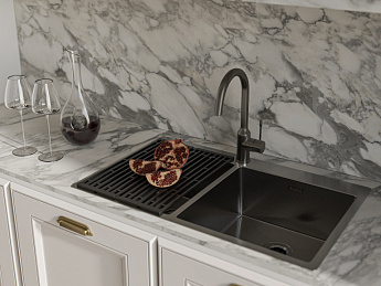 картинка Смеситель Rivelato Garda 1923502 PVD black 