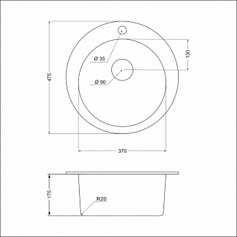 картинка Мойка для кухни Emar EMQ-1475.C  картинка Мойка для кухни Emar EMQ-1475.C
