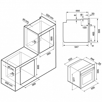 картинка Электрический духовой шкаф Krona LEGENDE 60 IX нержавеющая сталь 