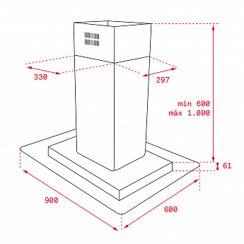 картинка Кухонная вытяжка Teka DG3 ISLA 985 SS 