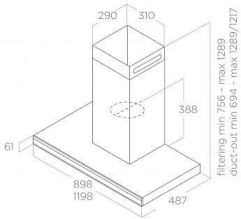 картинка Кухонная вытяжка Elica ELEMENT @ BLMAT/A/90 