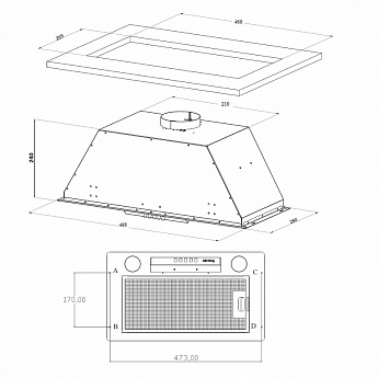 картинка Кухонная вытяжка Korting KHI 6631 RB 