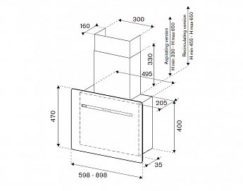 картинка Кухонная вытяжка Bertazzoni KV90PRO1NA 