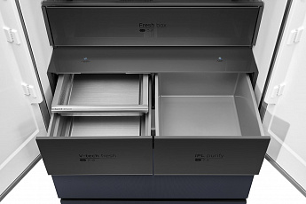 картинка Полувстраиваемый холодильник Midea MDRF705BIE70  картинка Полувстраиваемый холодильник Midea MDRF705BIE70