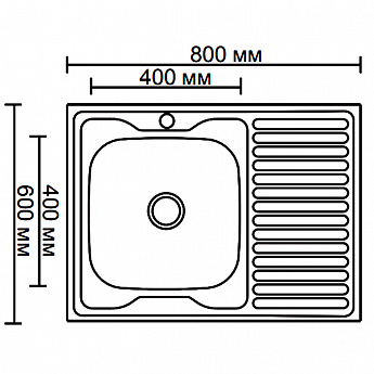 картинка Мойка для кухни Ledeme L98060-6L глянец 