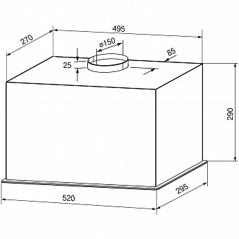 картинка Кухонная вытяжка Krona VENUS 600 BLACK S 