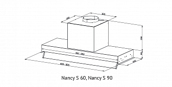 картинка Кухонная вытяжка Kuppersberg NANCY S 90 BLACK  картинка Кухонная вытяжка Kuppersberg NANCY S 90 BLACK