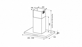 картинка Кухонная вытяжка Bertazzoni KTI90PRO1XA  картинка Кухонная вытяжка Bertazzoni KTI90PRO1XA