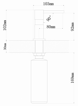 картинка Дозатор для мыла Florentina КВАДРО 