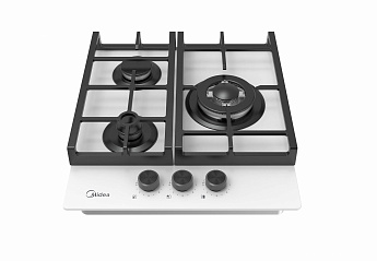картинка Газовая варочная панель Midea MG449TGW белая  картинка Газовая варочная панель Midea MG449TGW белая