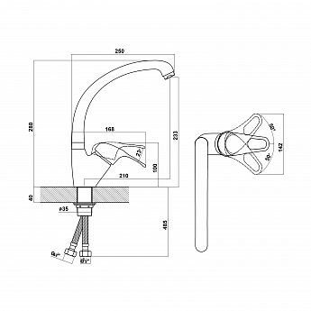 картинка Смеситель Florentina ОМЕГА FL 