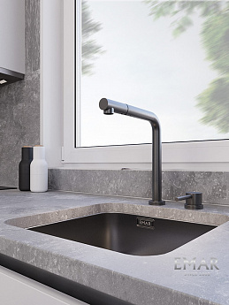 картинка Смеситель Emar ЕС - 7027 PVD Dark 