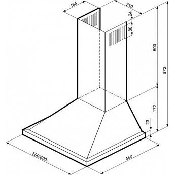 картинка Кухонная вытяжка Krona BELLA 500 WHITE PUSH BUTTON 