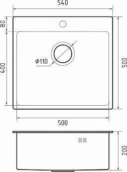 картинка Мойка для кухни Rivelato 5450  PVD black 
