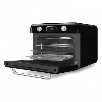 картинка Мини-печь с паром Smeg COF01BLEU чёрный  картинка Мини-печь с паром Smeg COF01BLEU чёрный