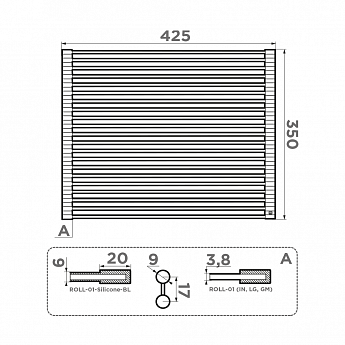 картинка Ролл-мат Omoikiri Roll-01-Silicone-Bl  
