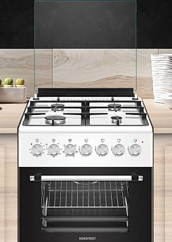 картинка Комбинированная кухонная плита Nordfrost GE 6064 W  картинка Комбинированная кухонная плита Nordfrost GE 6064 W