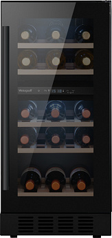 картинка Встраиваемый винный шкаф Weissgauff WWCI-26 DB DualZone 