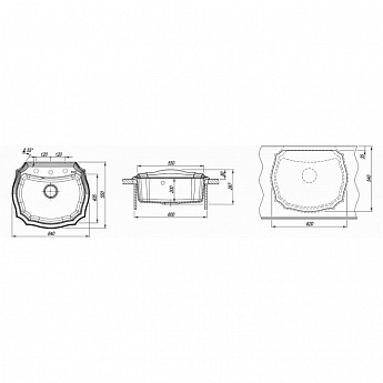 картинка Мойка для кухни Florentina Эмилия-640 