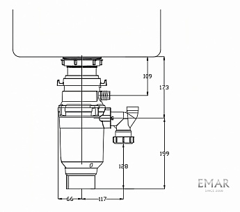 картинка Измельчитель пищевых отходов Emar ATC-WZB390A Compact RC  картинка Измельчитель пищевых отходов Emar ATC-WZB390A Compact RC