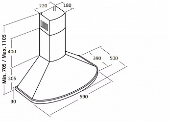 картинка Кухонная вытяжка Kuppersberg BONA 60 B BRONZE 
