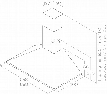 картинка Кухонная вытяжка Elica TAMAYA RAIL ANBR/A/90 