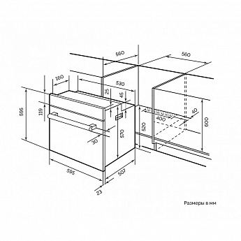 картинка Духовой шкаф Lex EDM 040 BL 
