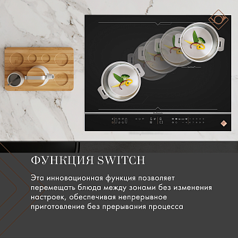 картинка Индукционная варочная панель De Dietrich DPI595ABT INFINITE BLACK 