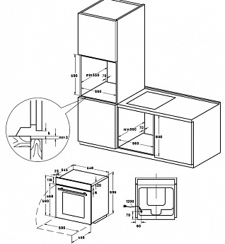 картинка Электрический духовой шкаф с функцией пароварки Vard VOS684SB 