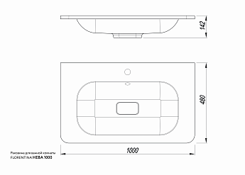 картинка Раковина для ванной Florentina НЕВА-1000 
