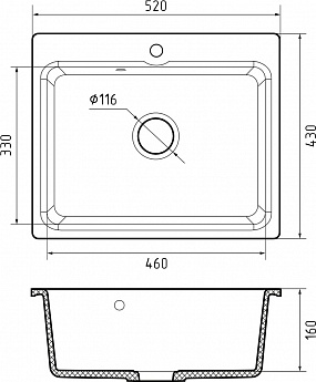 картинка Мойка для кухни Granfest-Smart SM520 черный 