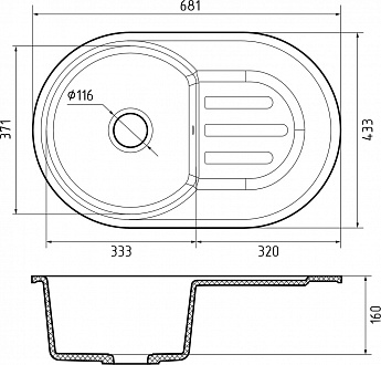 картинка Мойка для кухни Granfest-Smart SM685L  картинка Мойка для кухни Granfest-Smart SM685L