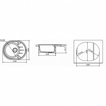 картинка Мойка для кухни Florentina Родос-620 